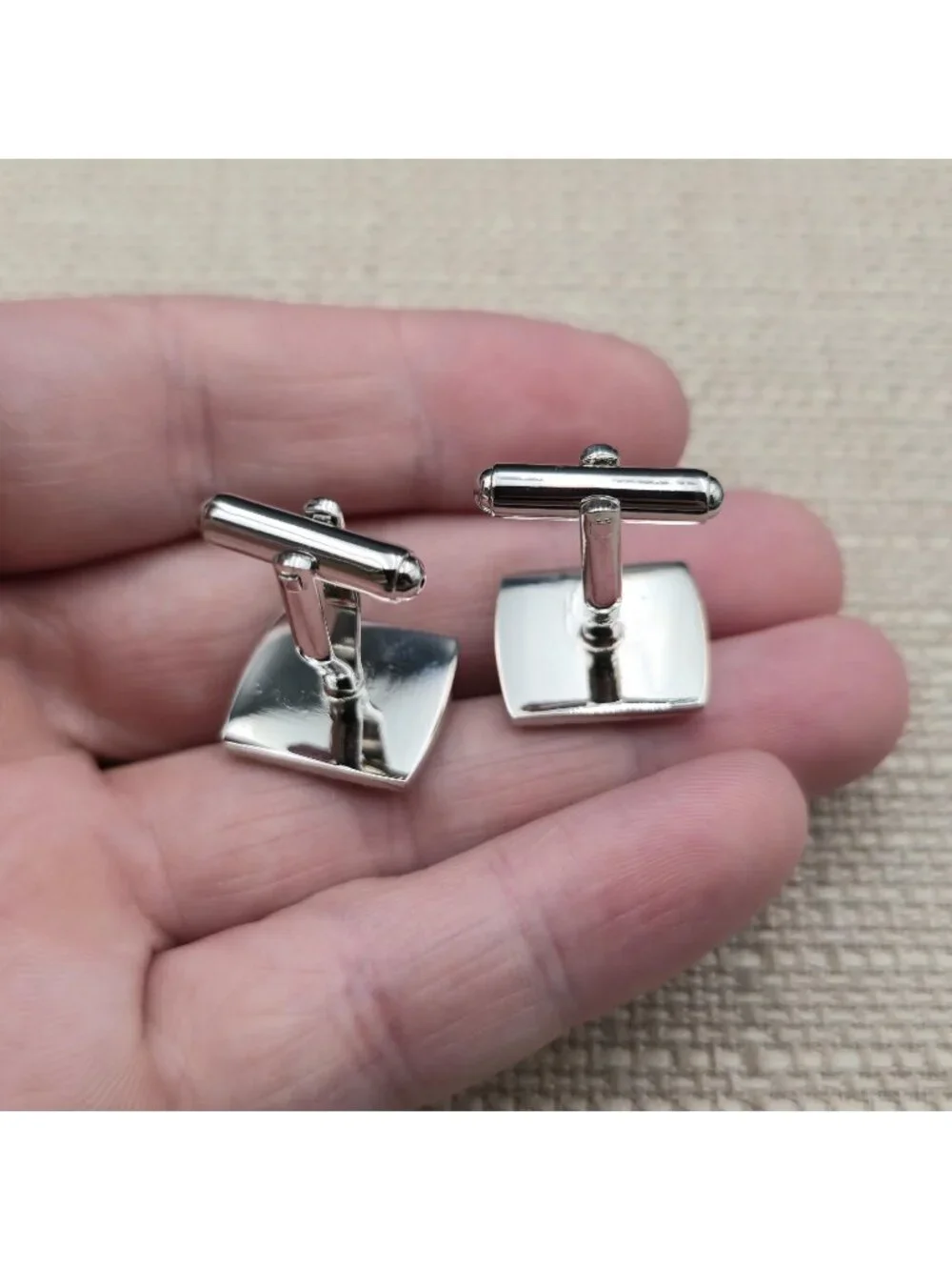 Piano Keys Cufflinks, Silver Black Music Notes Novelty Groomsmen Gift A8133
